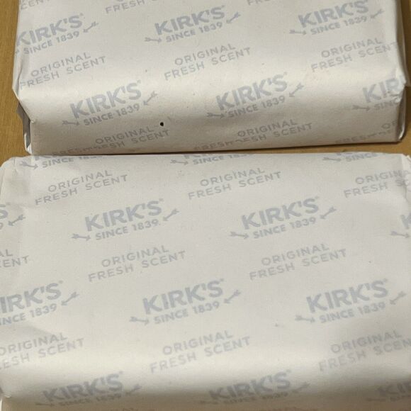 Kirk’s Original scent Castile Soap 2 Bars 4oz Each Hypoallergenic Gentle Clean - Picture 2 of 7